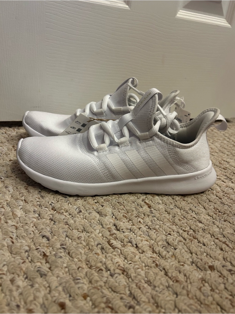 adidas All-White Cloudfoam Sneakers